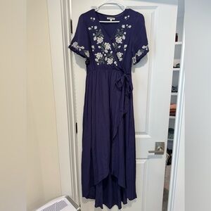 JessaKae Purple Floral High Low Dress